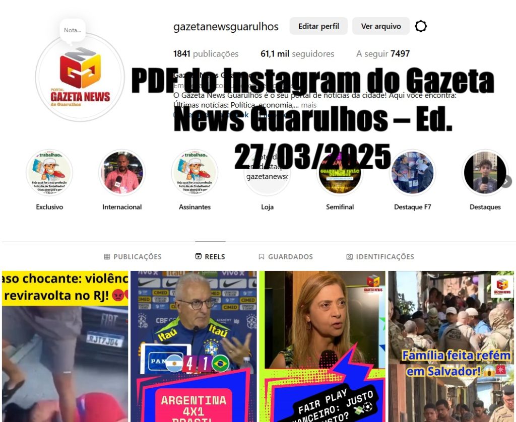PDF do Instagram do Gazeta News Guarulhos – Ed. 27/03/2025