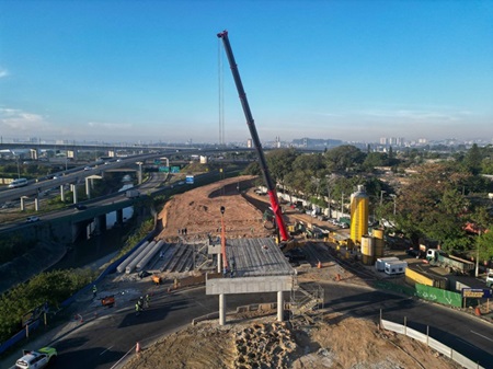Obra do primeiro viaduto interno de Guarulhos avança com instalação das vigas de concreto 19 Obra do primeiro viaduto interno de Guarulhos avança com instalação das vigas de concreto
